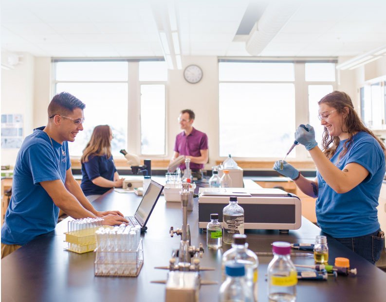 students in science lab