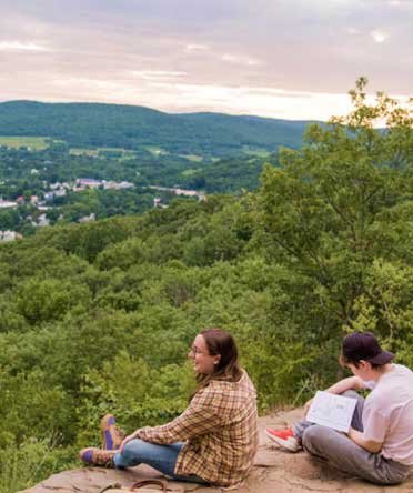 students at beautiful overlook