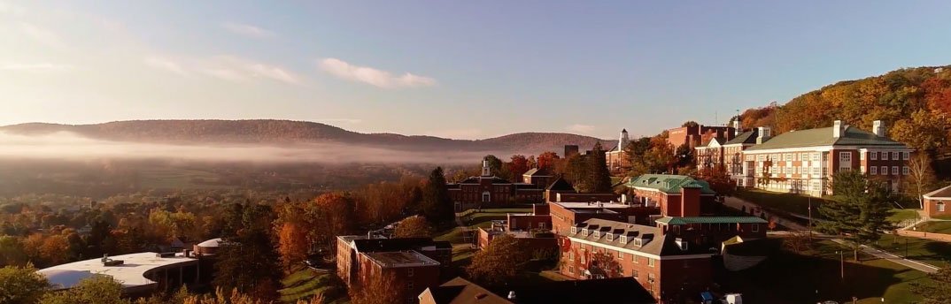 beautiful view of mountains and campus